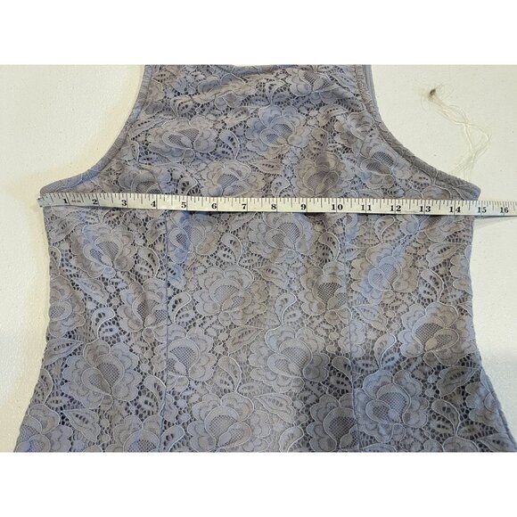 Speechless Womens Fit & Flare Dress Floral All Lace Sleeveless Light Blue Medium - Picture 4 of 9